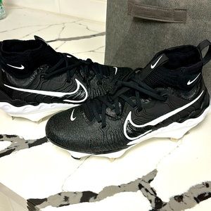 New! Nike Alpha Huarache NXT Black baseball cleats size 8.5
